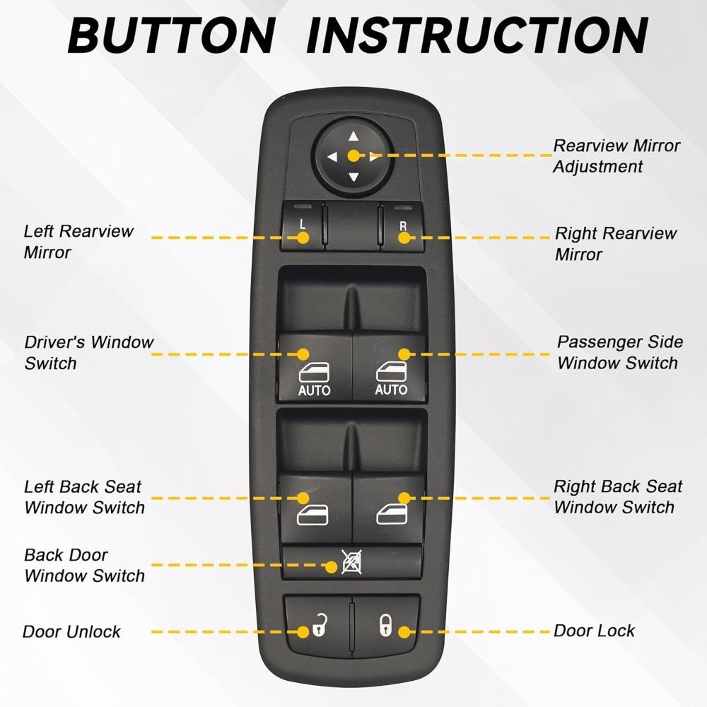 Driver Side Master Power Window Switch 9 Pins + 3Pins Compatible With 2009,2010,2011,2012 Dodge Ram 1500,2500,3500,2011-2012 Ram 1500,2500,3500 Window Control Switch Replaces 4602863AC 4602863AB Driver Side Master Power Window Switch 9 Pins + 3Pins Compatible With 2009,2010,2011,2012 Dodge Ram 1500,2500,3500,2011-2012 Ram 1500,2500,3500 Window Control Switch Replaces 4602863AC 4602863AB