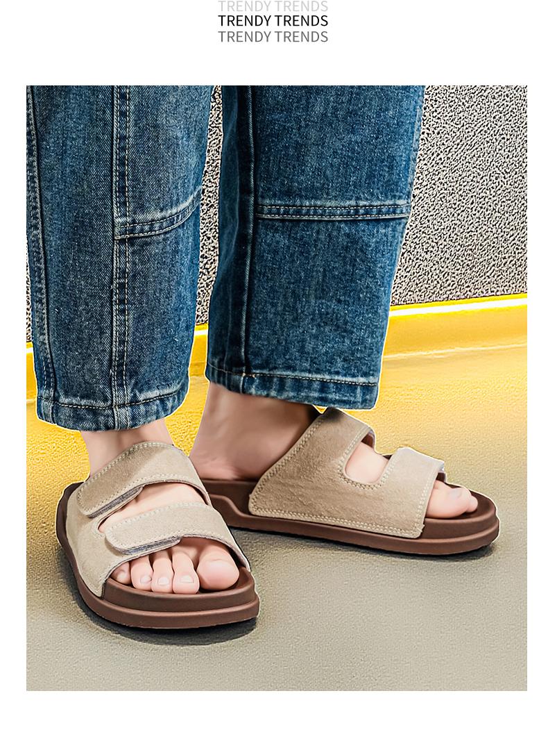 Men's Summer Slippers Outdoor Beach Sandals Breathable Anti - slip Sports Flip Flops High Trendy