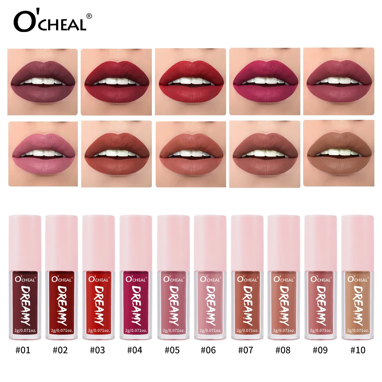 10Pcs Lip Gloss Set, Set Lip Gloss, Makeup Set,  Color Lip Gloss for Dry Cracked Lips, Lip Stain, Moisturizing Hydrating Nourishing, Mothers Day Gifts for Women