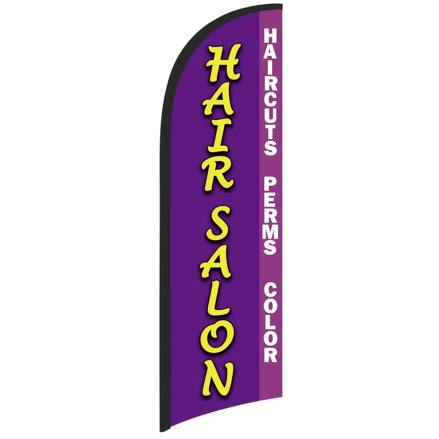 Hair Salon Feather Flag Banner for Outdoor Advertising, 8.2FT Swooper Flag Sign, Single-Sided Polyester Business Flag for Storefronts, Shops, Restaurants, Events – Durable, Fade-Resistant, Easy to Display Outdoor Flags (Pole Not Included)