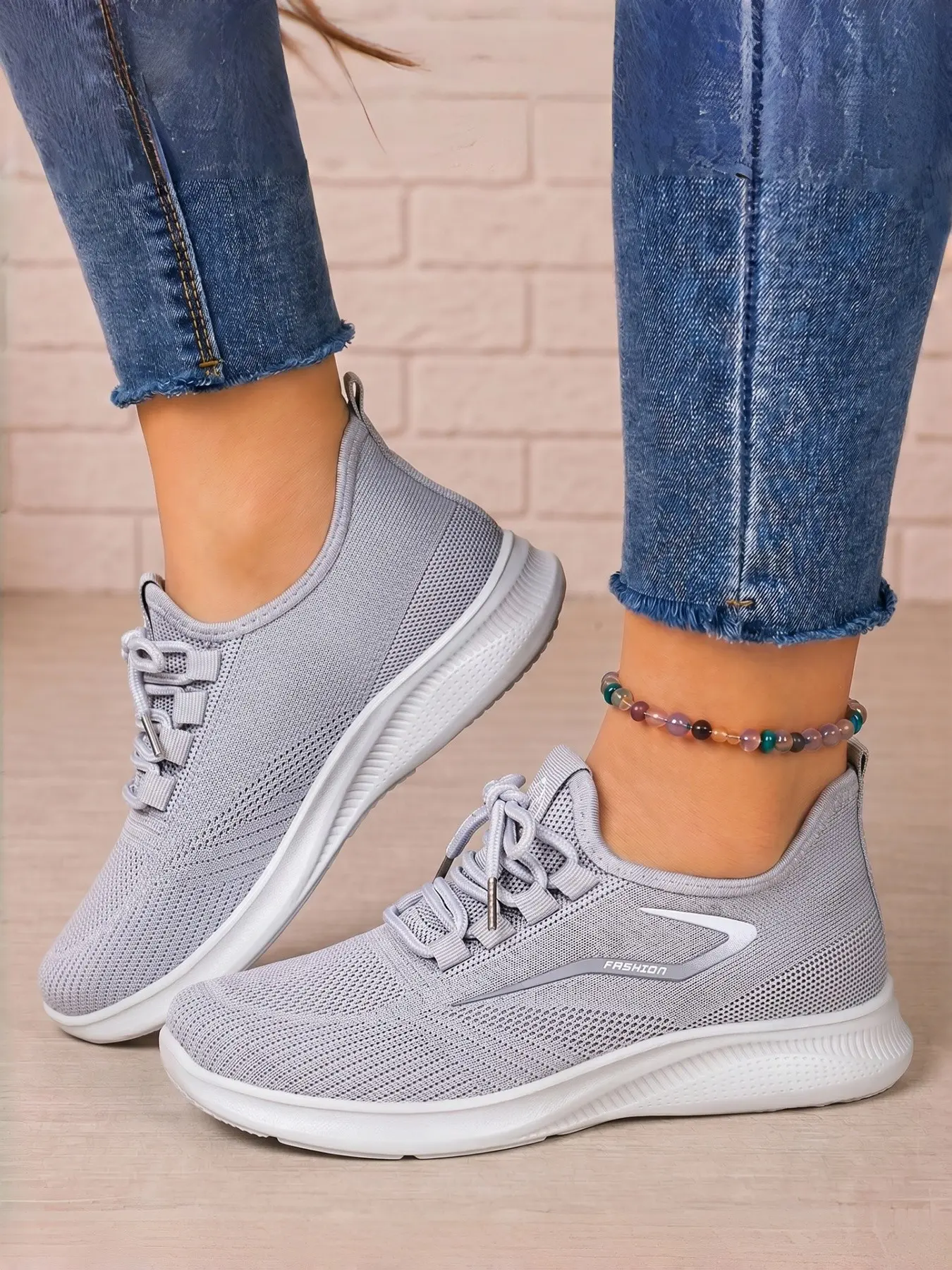 Women's Anti-Slip Soft Sole Sneakers, Breathable Comfort Casual Shoes, Mom Shoes, Medium Elderly Large Size Sports Shoes