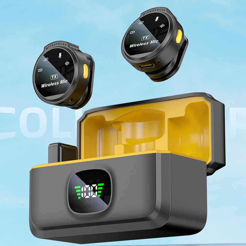 Wireless Lavalier Lapel Microphone Phone Live Game Recording Interview with Magnetic Clip