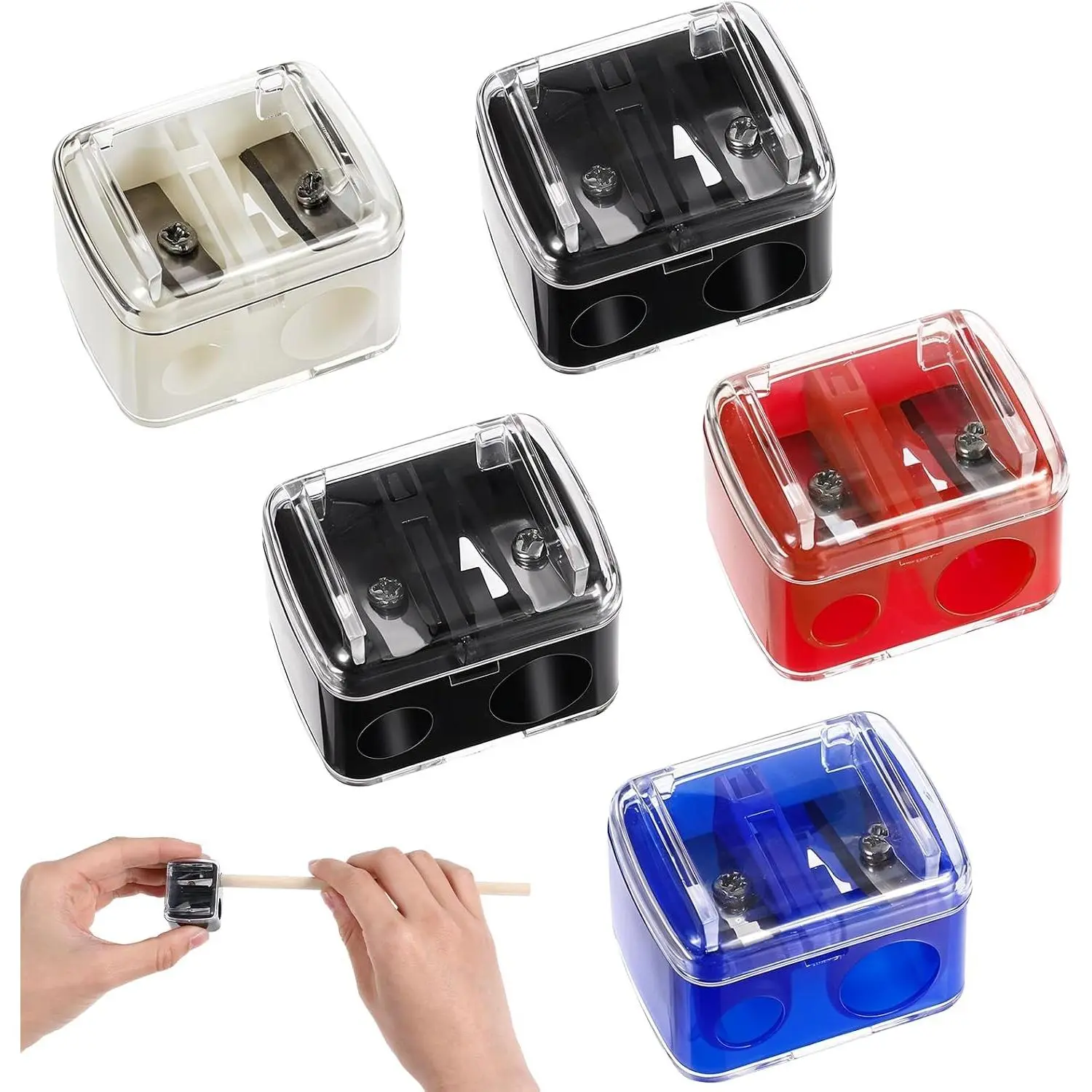 Dual Hole Eye Liner & Lipliner Pencil Sharpener, Makeup Sharpeners
