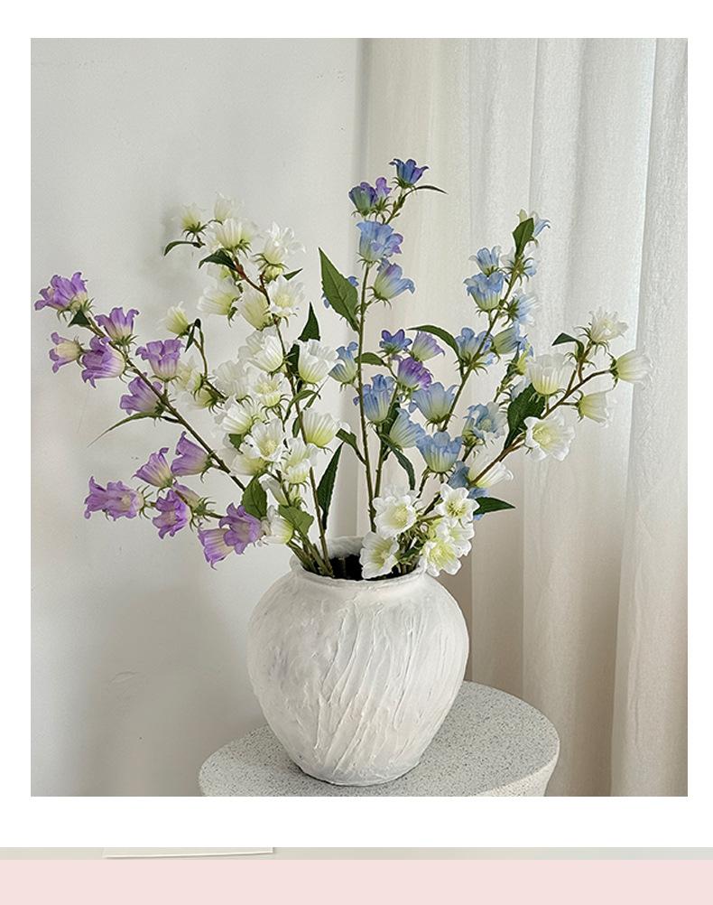 Long-stemmed wind chime flowers, artificial lilies of the valley, fake flowers for home decoration, living room and dining table decor, wedding hall floral arrangements