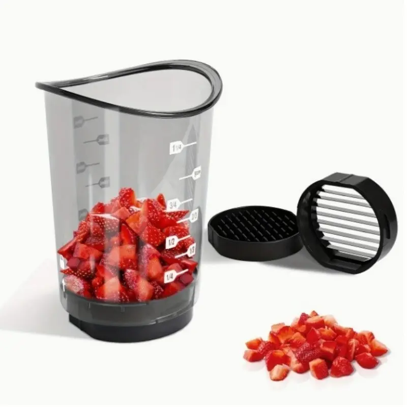Multi-Functional Vegetable Fruit Cutter Slicer, Onion Strawberry Chopper, Three-In-One Kitchen Tool, Efficient Food Prep Device