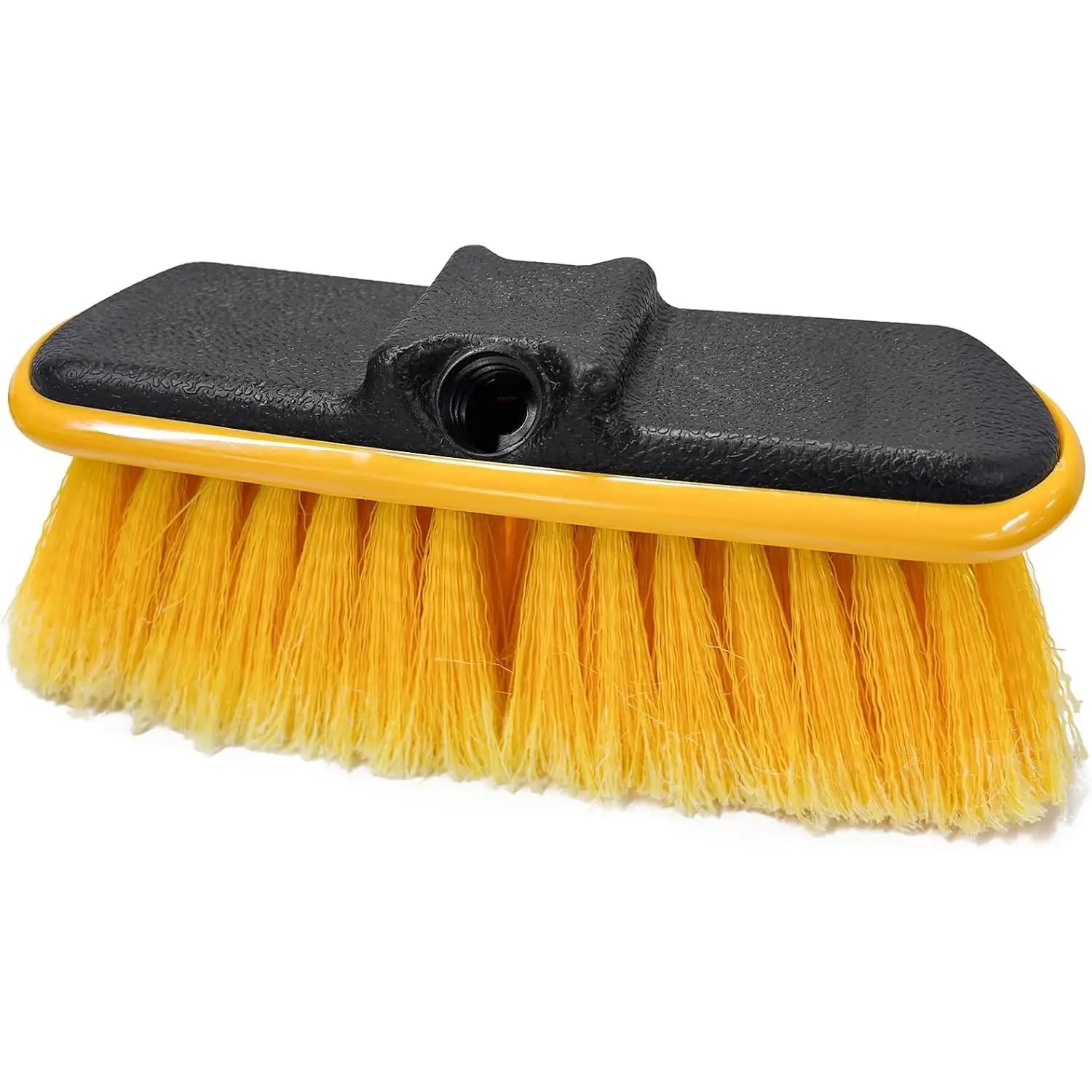 Wash Brush  with Soft Bristle, Flow Thru Washing Brush Compatible with Waterflow Poles, Professional Scrub Broom Exterior Cleaning   for RV  Boat