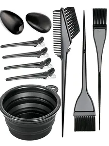 10 Piece Hair Dye Kit, Professional Hair Coloring Tools for Home Salon Use, Includes Bowl, Brush, Comb, Clips
