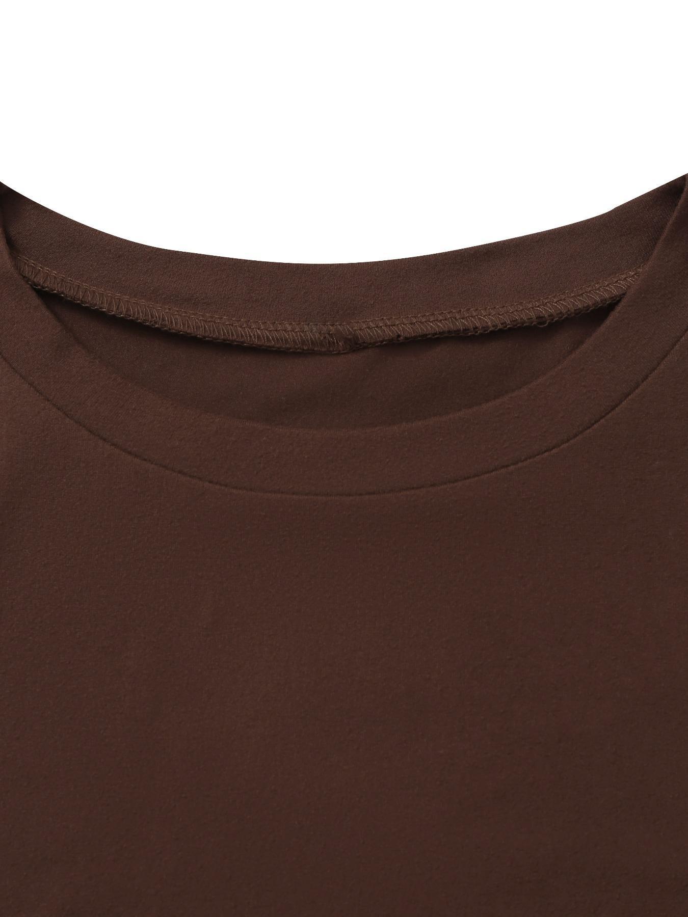 Women's Autumn Winter Casual Slim-Fit Long Sleeve T-Shirt Set, Side Ruched Design, Three-Piece Fashion Top for Daily Wear