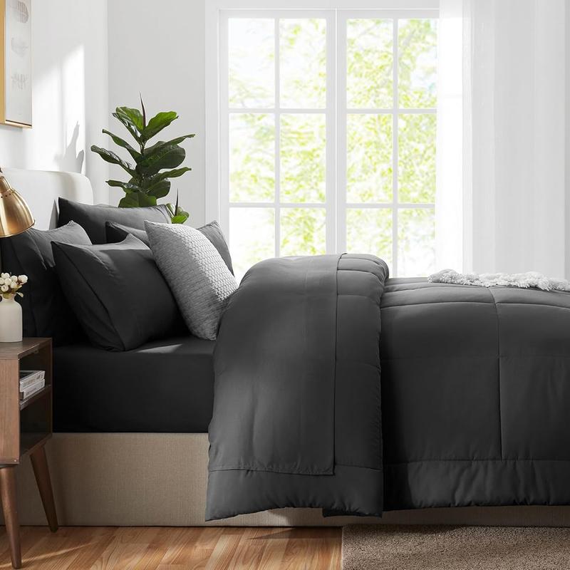 Nordic Style Bedding Set, Full Size Quilt Cover & Pillowcases, All-Season Polyester Fiber Comforter, Soft & Durable Fabric, Soft Bedding Sets