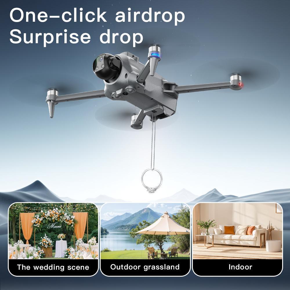 2026 4.5” Screen GPS Drone, Dual Optical Flow Camera, 40-Minute Flight with 3 Batteries, 360° Obstacle Avoidance, Brushless FPV Drone