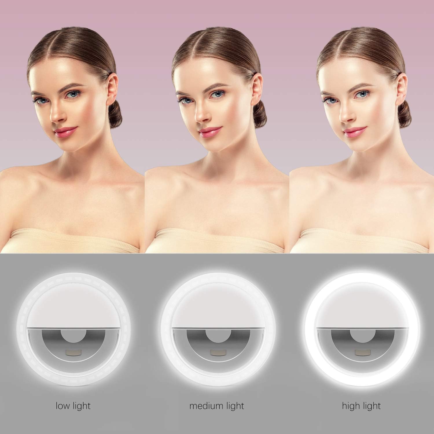 USB Rechargeable Selfie Ring Light, 36-LED Portable Selfie Light, Photoshoot Light, Night Selfie Enhancing Light for Phone Photography, Selfie Accessories, Gifts For Girlfriend Cellphone, Selfie LED Lights USB Rechargeable Selfie Ring Light, 36-LED Portable Selfie Light, Photoshoot Light, Night Selfie Enhancing Light for Phone Photography, Selfie Accessories, Gifts For Girlfriend Cellphone, Selfie LED Lights