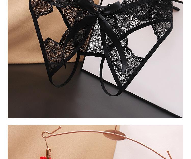 Sexy Women's Seamless Transparent Lace Low Waist Plus Size Crotchless Hollow Out Easy Wear Triangle Panties Womenswear Bridal