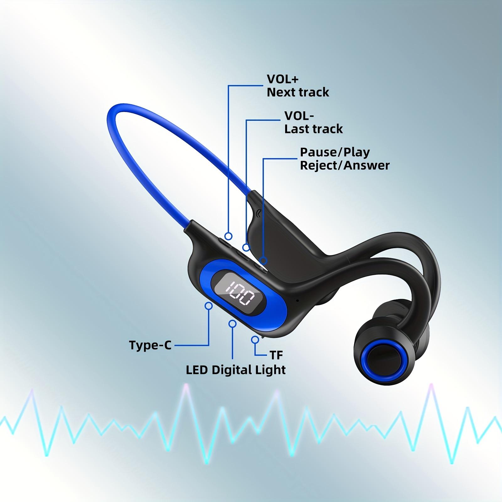 Open-Ear Bone Conduction Wireless Headphones, Sweatproof with Built-in Mic and TF Card Slot - Ideal for Running, Gym, Hiking, and Cycling, Gym Headphones noise cancelling airpods 4 cases short throw portable smart projector