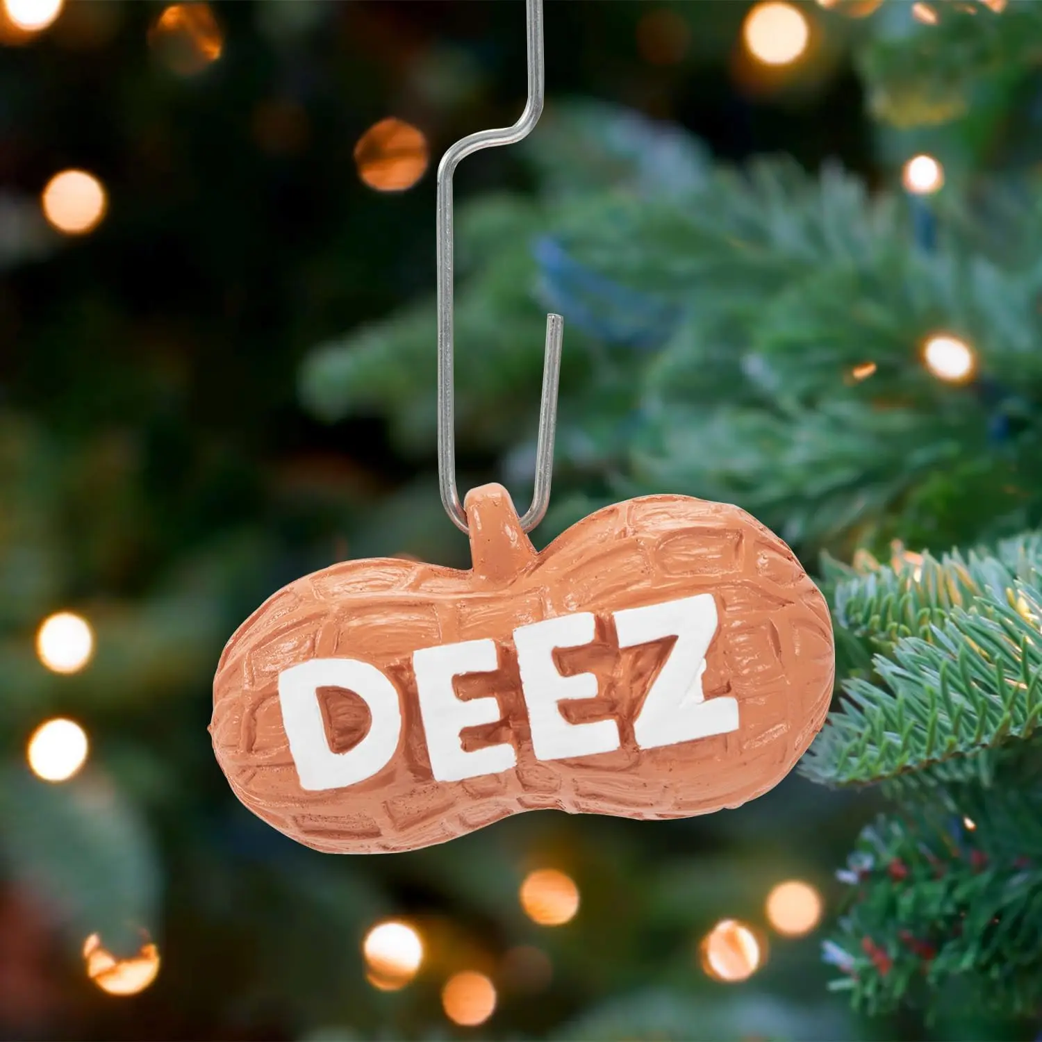 Deez Nuts Ornament, Deez Nuts Funny Holiday Ornament, Novelty Nut Christmas | Tree Ornaments, Peanut Christmas Tree Ornaments, Deez Nuts Pun Lovers Ornaments for Christmas Tree Gag Present (Hook)