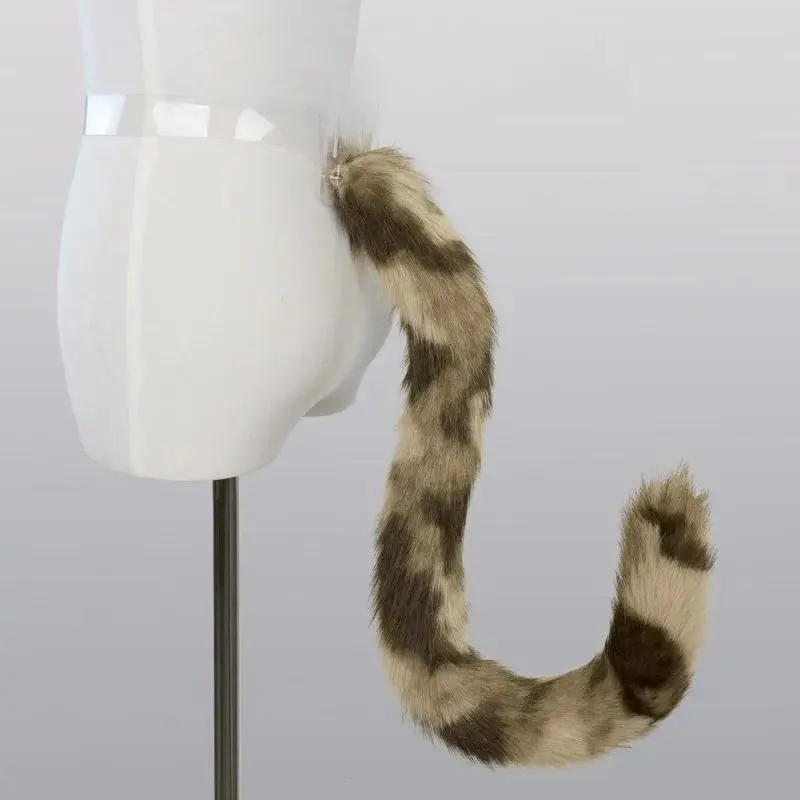 Cute Plush Leopard Simulation Tail, Handmade Polyester Costume Prop for Comics Conventions and Cosplay, Cosplay Prop, Leopard Print, Cosplay Accessory