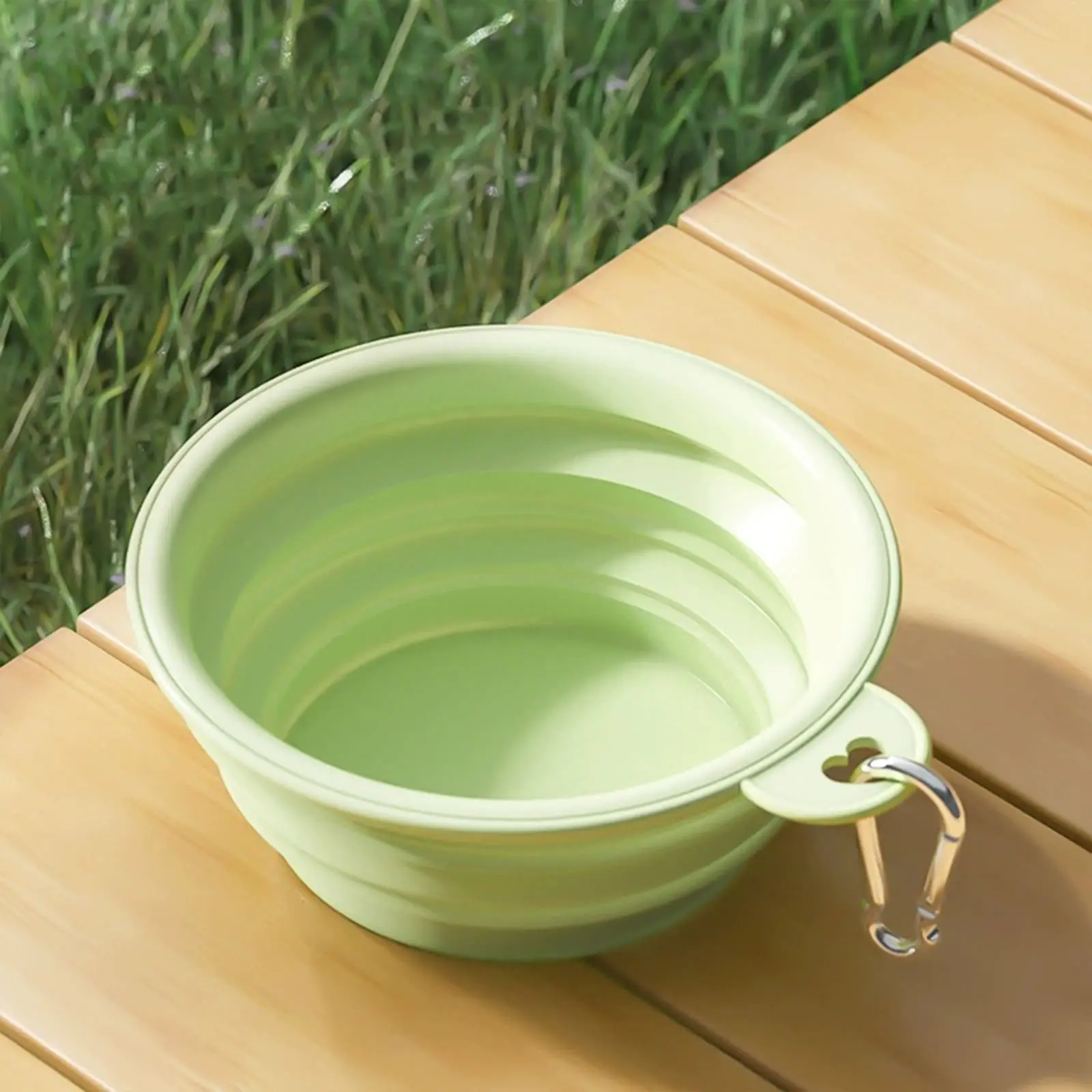 Foldable Pet Bowl for Travel, Camping, Walking, Cat Dog Water and Food Bowl, Odor-Free, with Carabiner, Can Be Used as Water Bottle or Camping Bowl