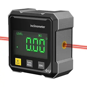 Digital Laser Angle Finder inclinometer, Protractor Tool, 4*90 °     High Accuracy, Large LED Display, Magnetic Base, USB Rechargeable,  Woodworking, Metalworking, Construction & DIY