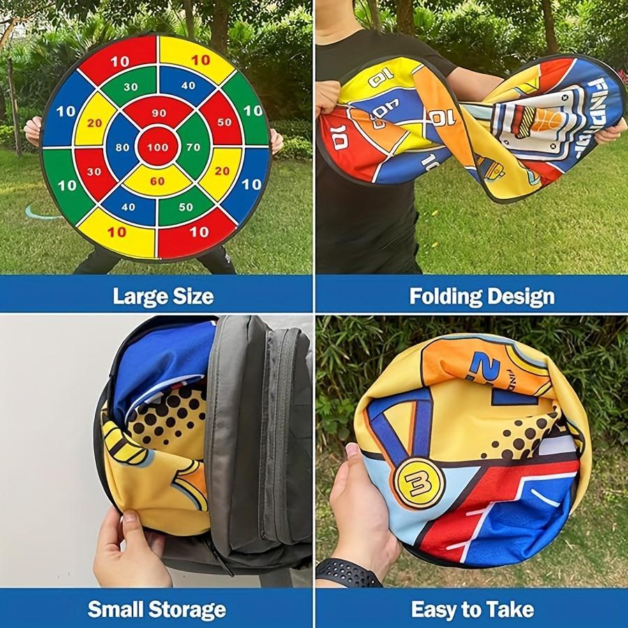 Random-Color Sticky Ball Dart Board Set with 12pcs Small Balls (1 Set), Indoor Sports Dart Board Toy, Parent–Child Interactive Toy Sports Game, Darts Board