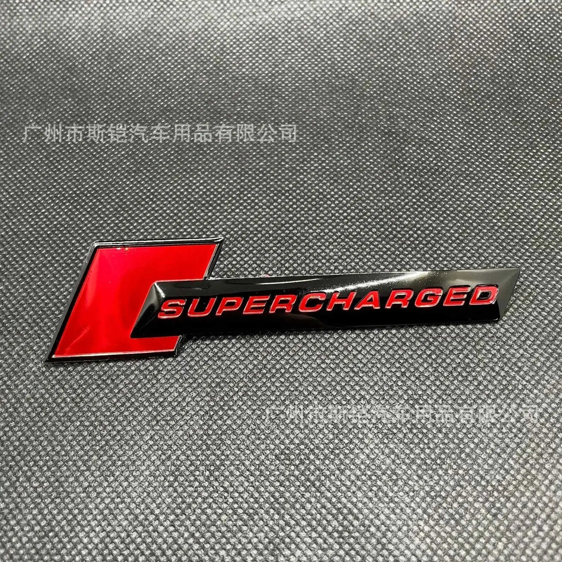 3D Aluminum Alloy Supercharged Logo Car Rear Trunk Fender Emblem Badge Stickers Decal for Audi A3 A4 A5 A6 A7 A8 Q3 Q5 Q7