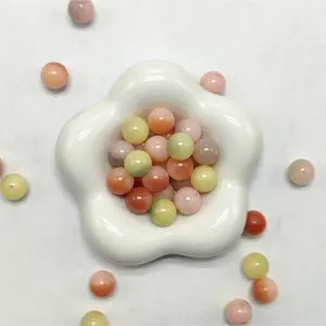 [NEW] H46-12.5mm Pastel Peach Round Bodhi|for Bracelet & Jewelry DIY making