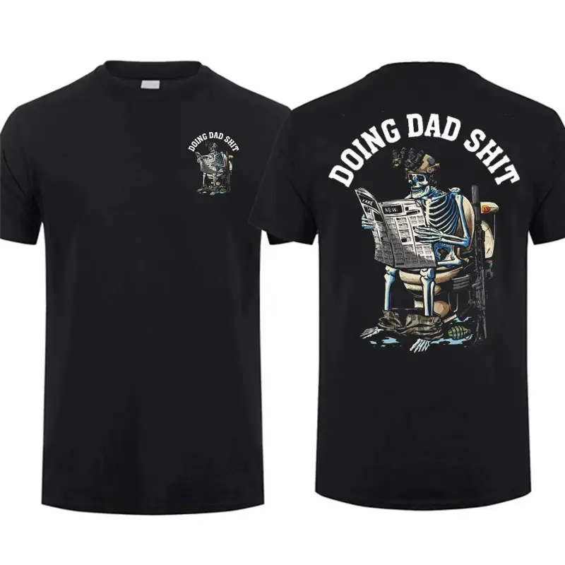 Men's "Doing Dad Sh*t" Graphic T-Shirt - Funny Soft Cotton Crew Neck Tee, Basic Relaxed-Fit Top for Husbands & Dads