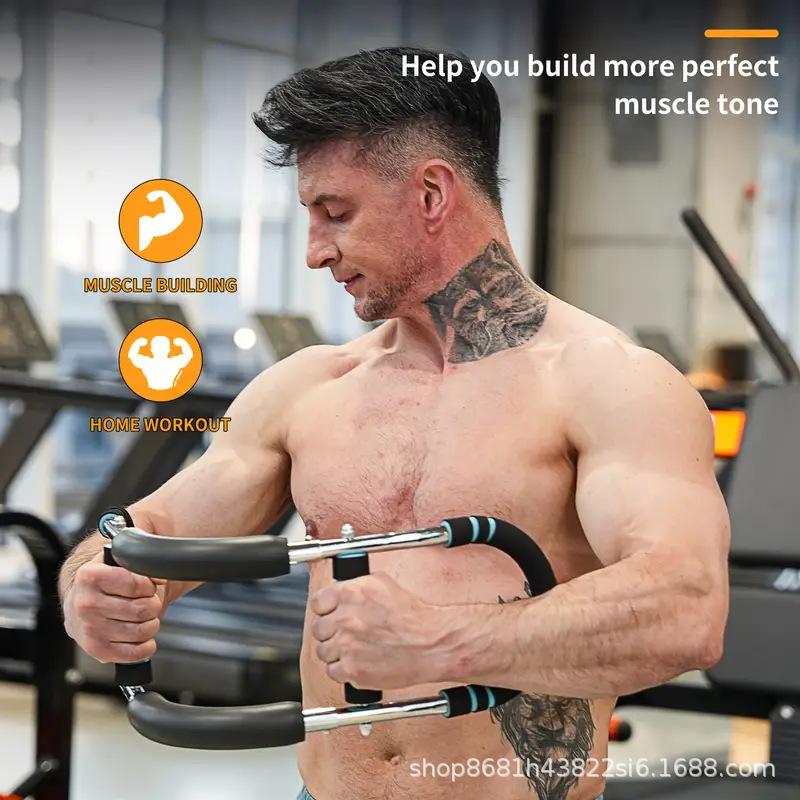 U-Shaped Stretch Arm Strength Trainer, Adjustable Indoor Exercise Fitness Resistance Device, Three-Hole Home Use