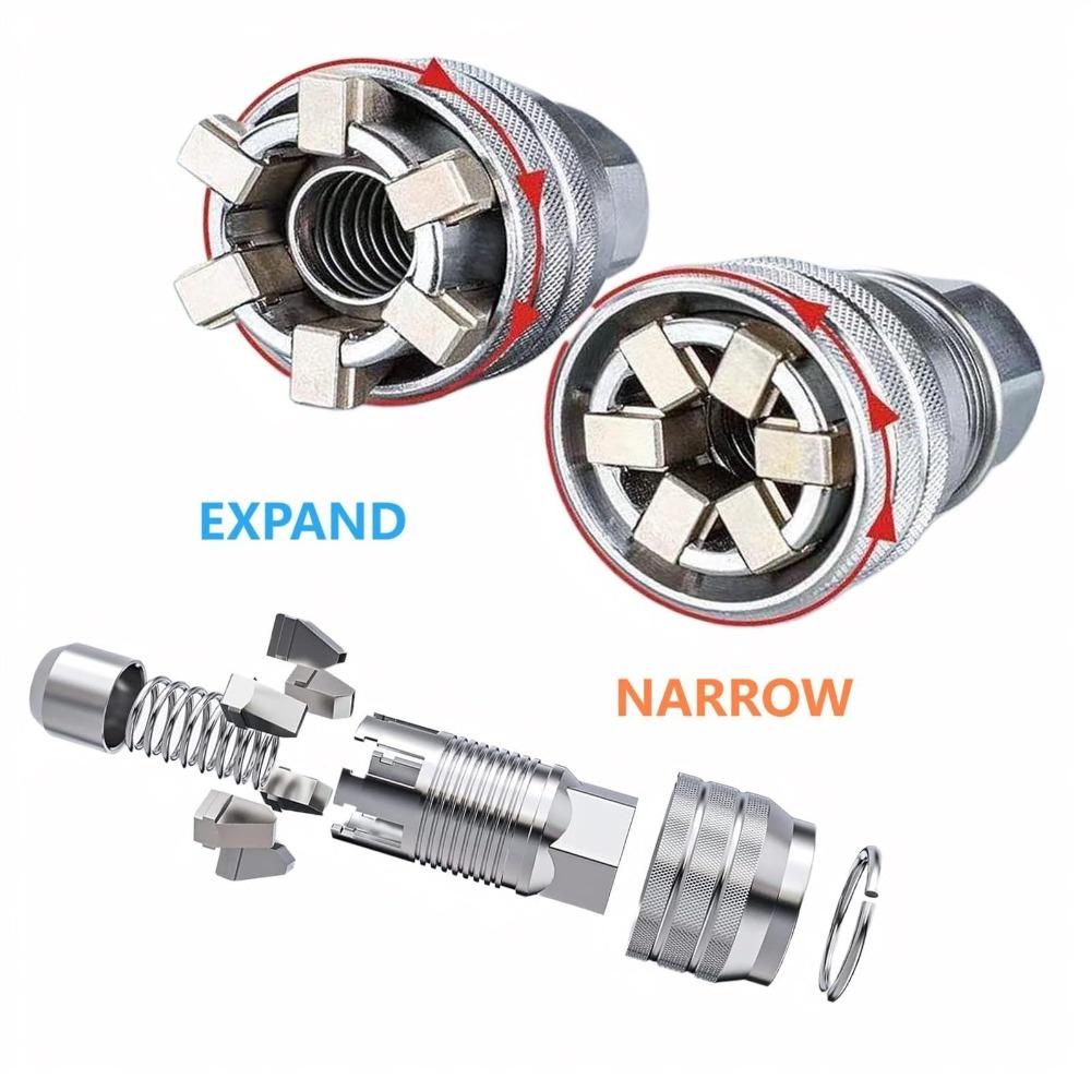 Hex Socket Adapter Set (10–19mm) – Repair Tool for Drill & Wrench-hex socket tool