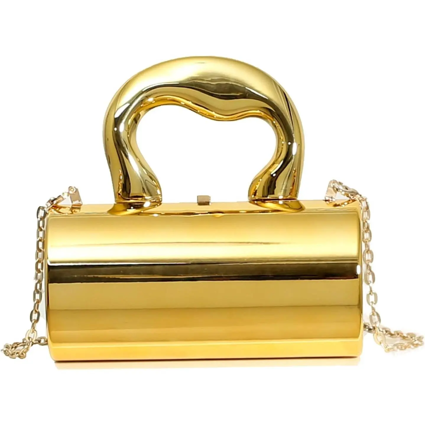 Gold Acrylic Clutch Purse for Women Y2K Evening Party Handbag Crossbody Satchel BagGift