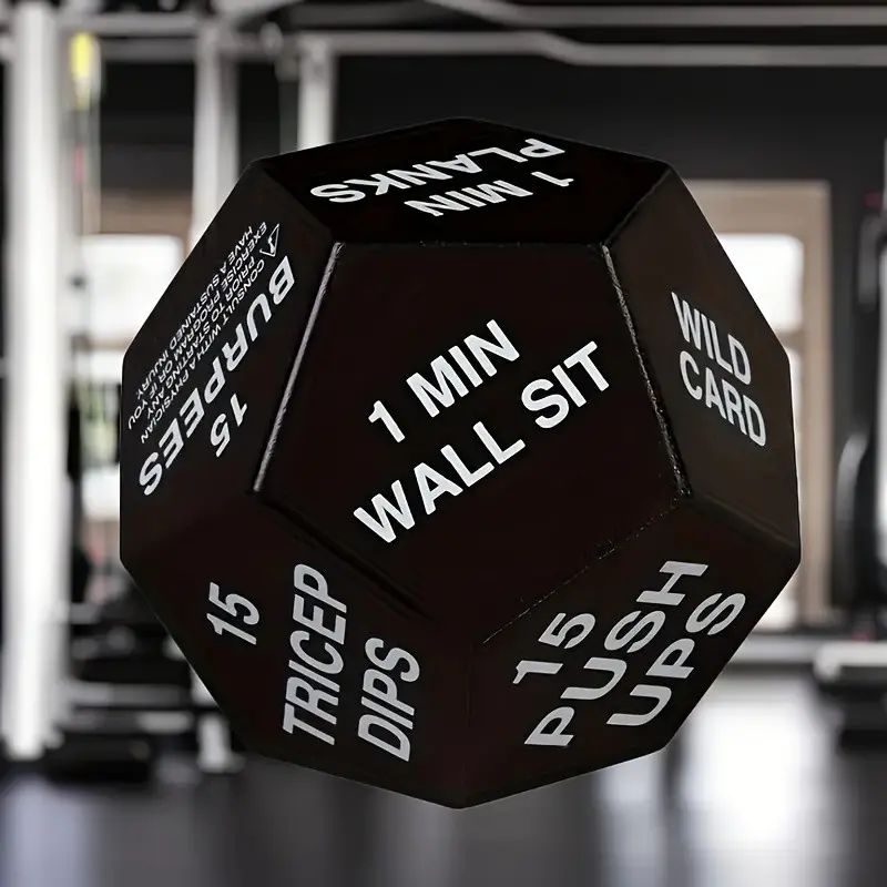 Multi-Face Fitness Dice, Random Push-Up Plank Squat Exercises, Fun Fat-Burning Workout Gear, Home Gym Interactive Equipment