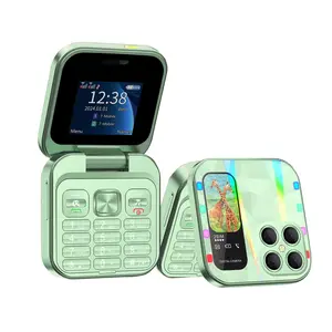Fuffi Mini Folding Smartphone 2.4 Inch Dual Sim Card Fast Dialing Fm Radio 1250mah Battery Android Compatible Facebook Whatsapp Support