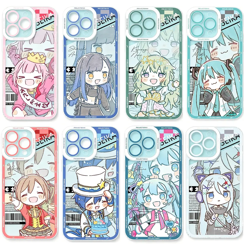 Project Sekai Anime Transparent Crash-Proof Phone Case - Protective, Durable Custom Accessory with Camera Cutout for iPhone 17 Pro Max,16 Pro,15,14 Plus,13,12,11 (Fits iOS Devices), Iphone 14 Plus, Dustproof