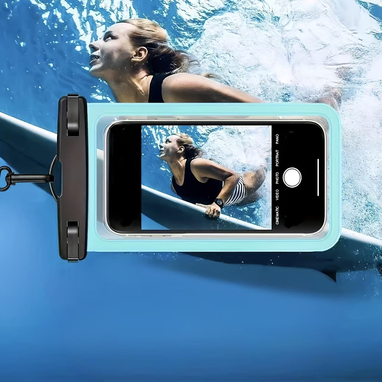 [ 1 Waterproof Phone Pouches with 1 Lanyards] Touchscreen-Compatible Waterproof Phone Pouch Set (with Lanyard) — Ideal for Swimming, the Beach, or Kayaking — Fits All Phones Up to 7 Inches in Size.