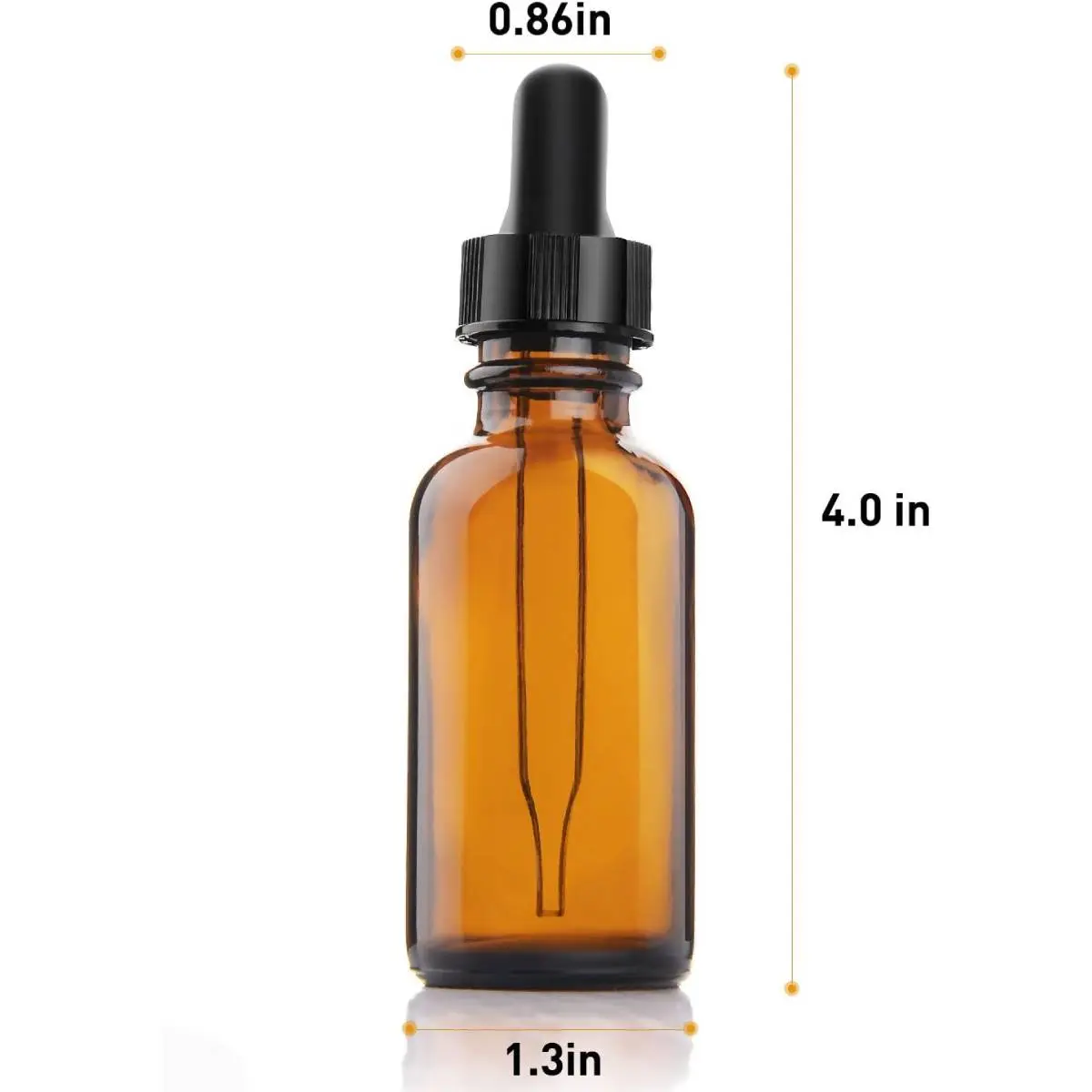 Yesker Amber Glass Bottles for Essential Oils with Glass Eye Dropper 30 ml (1oz) for Essential Oils, Chemistry Lab Chemicals, Colognes & Perfumes- Pack of 6