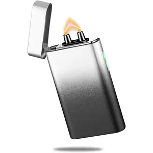 Plasma Lighter USB C Electric Lighter Big Arc Electric Lighters Dual Cool Lighters with Battery Safety Switch for Candles, Fireworks, Incense (Blackwhite)