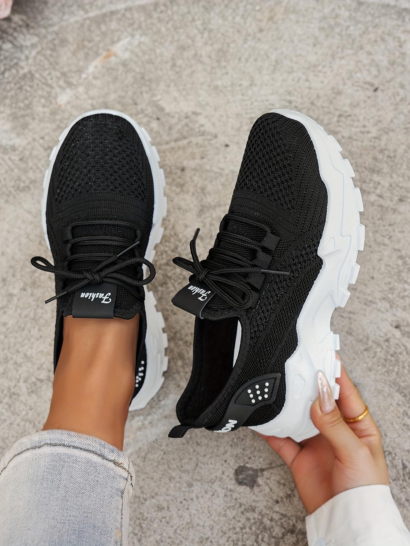 Ladies' Breathable Shoes - Stylish, Comfortable, Low-Top Tennis Shoes with Thick Soles Casual Outdoor Wear