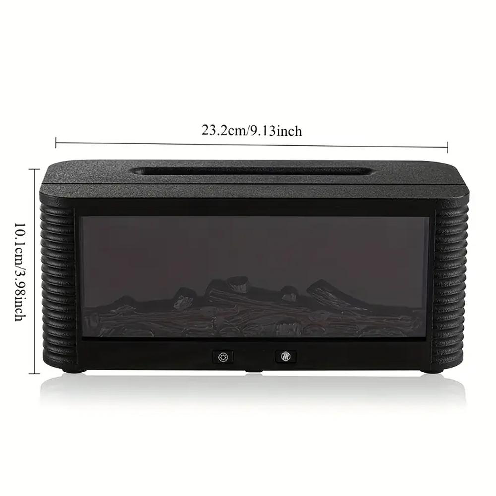 Smart Flame Aromatherapy: 300ml Fireplace Diffuser with Remote Control, Auto Shut-Off & 7 Color LED Lights for Worry-Free Ambiance