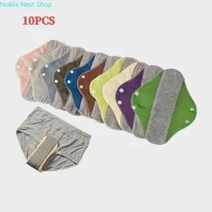 4/6/10-Pack Reusable Leak-Proof Graphene Incontinence Pads, Soft Washable Absorbent Liners, Eco-Friendly Senior Care Supplies for Daily Home Wear and Overnight Use