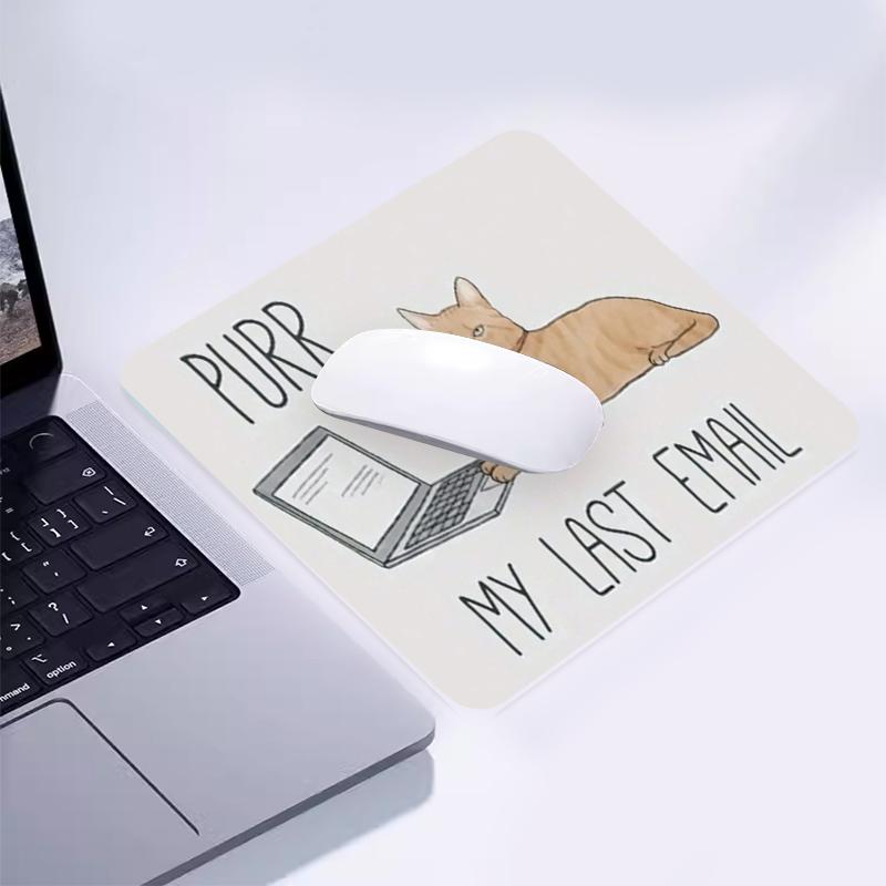 Cute Cat Pattern Mouse Pad, 1 Count Rectangle Gaming Mouse Pad with Non-Slip Rubber Base, Office Desk Keyboard Mat for Home Office Desk, Non Slip Mousepad, Desk Accessories, Computer Mouse Pad, Mouse Pad for Laptop, Mouse Pads for Desk