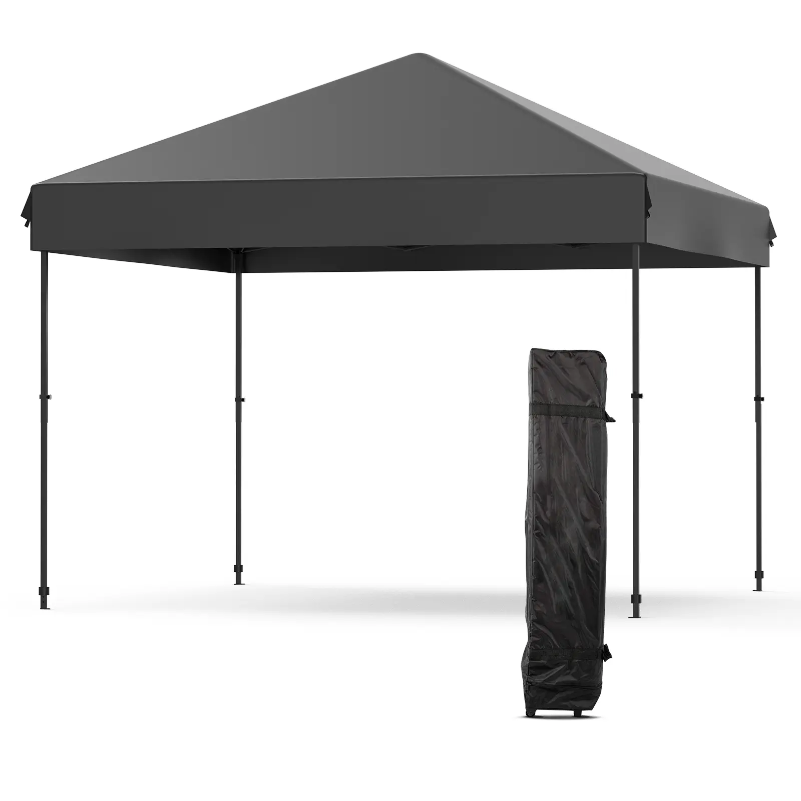 Heavy Duty Pop Up Canopy Tent – 210D Oxford Fabric, Rust-Proof Frame, 3 Adjustable Heights, UV Protection, Easy One-Button Setup, Roller Bag, 4 Weight/Sand Bags, Stakes & Ropes –party gift