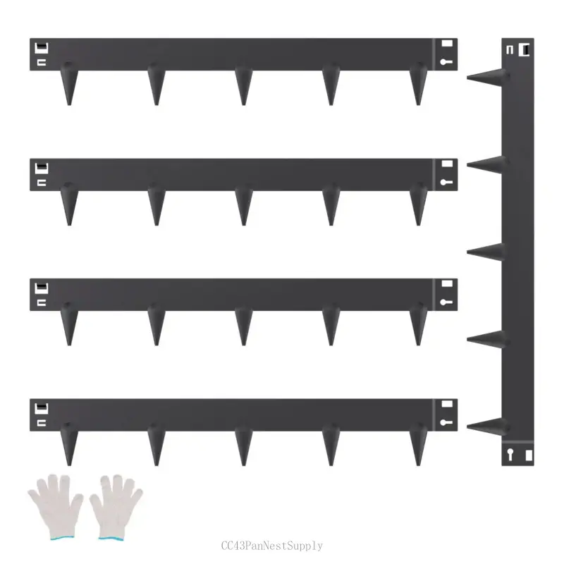 VEVOR Steel Landscape Edging, 5 Packs 39 x 3 in Rust-Resistant Metal Landscape Edging, Bendable Garden Edging Border, Heavy Duty Lawn Edging, Easy-to-Install, Flower Bed Yard Pathway Divider BlackCC43PanNestSupply