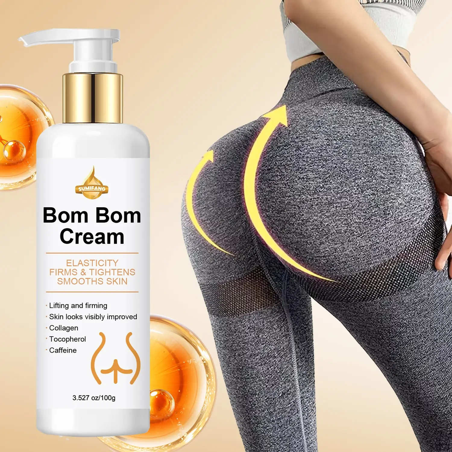 SUMIFANG Lifting & Firming Cream (100g) – Collagen + Ceramide + Sweet Almond Oil –, Nourishing and hydrating with ceramides; leaves skin smooth and supple; improves sagging skin; lightweight texture absorbs quickly. Moisturizing Product