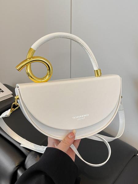 Women's Fashionable Solid Color Handbag, Casual Versatile Crossbody Bag for Daily Commuting, Stylish High-end Commuter Bag for Party and Shopping