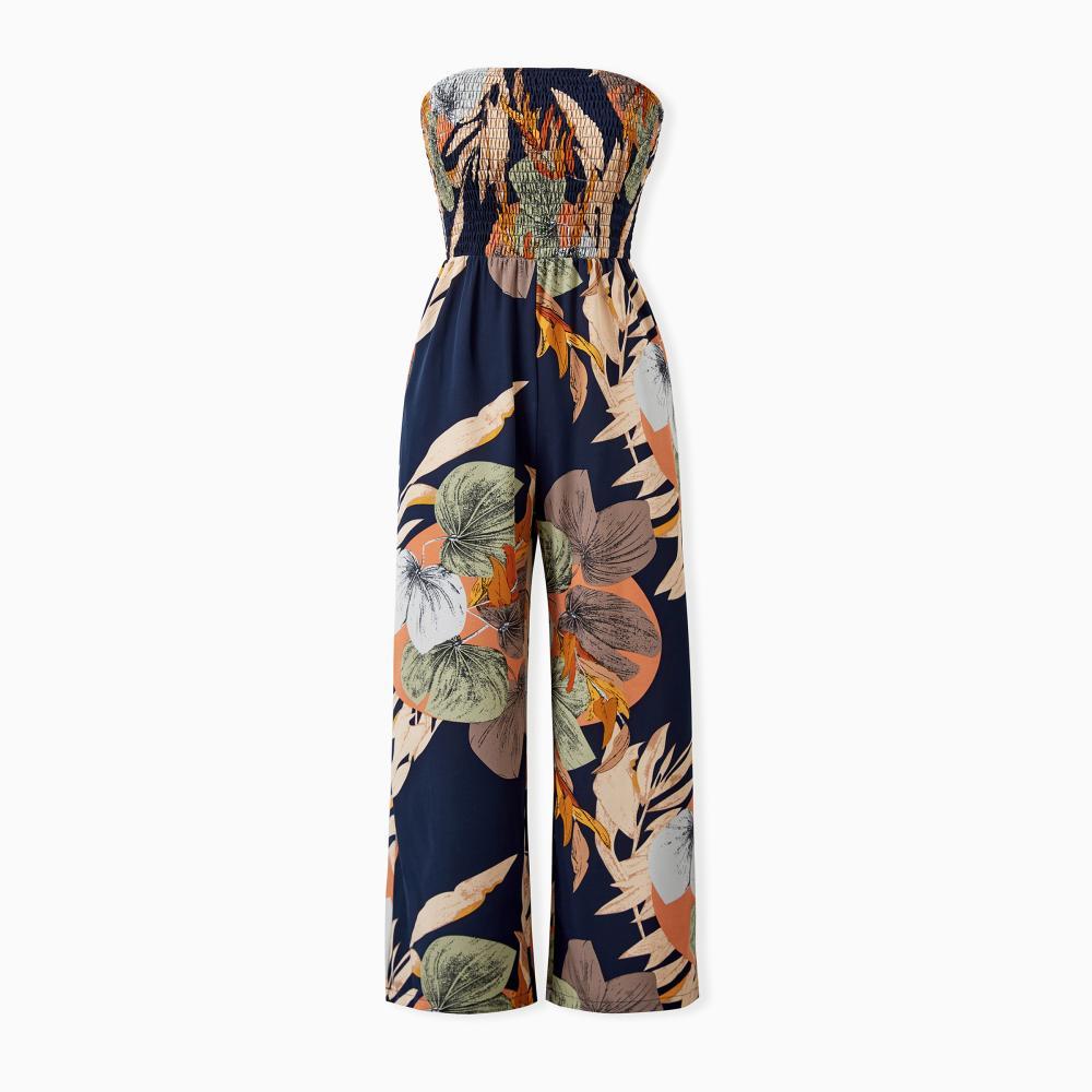 PatPat Family Matching Tropical Floral Print Jumpsuits for Mommy and Me Womenswear Piece PatPat Family Matching Tropical Floral Print Jumpsuits for Mommy and Me Womenswear Piece