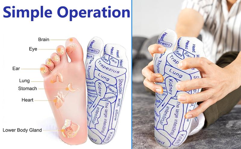 YAMMI Reflexology Socks with Tools and Gloves Set, Unisex Pressure Point Socks with Reflexology Tools, Acupuncture Socks Kit for Foot Massage, Foot Massage Sock Guide Body Care Comfort