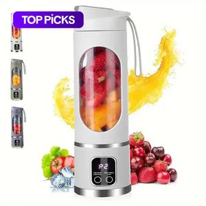 450ml portable usb rechargeable juicer blender, fruit & vegetable juicer with led display, household kitchen appliances for milkshakes & juice, ice maker machine