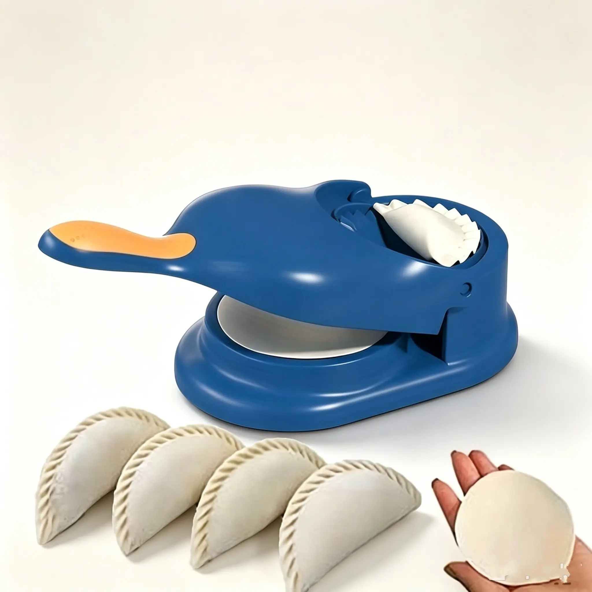 Xmas Holiday 2 in 1 Manual Dumpling Maker,1 Count Creative DIY Home Kitchen Accessory Kitchen Gadgets,Durable Festive Kitchen Utensils for Christmas Family Dinner