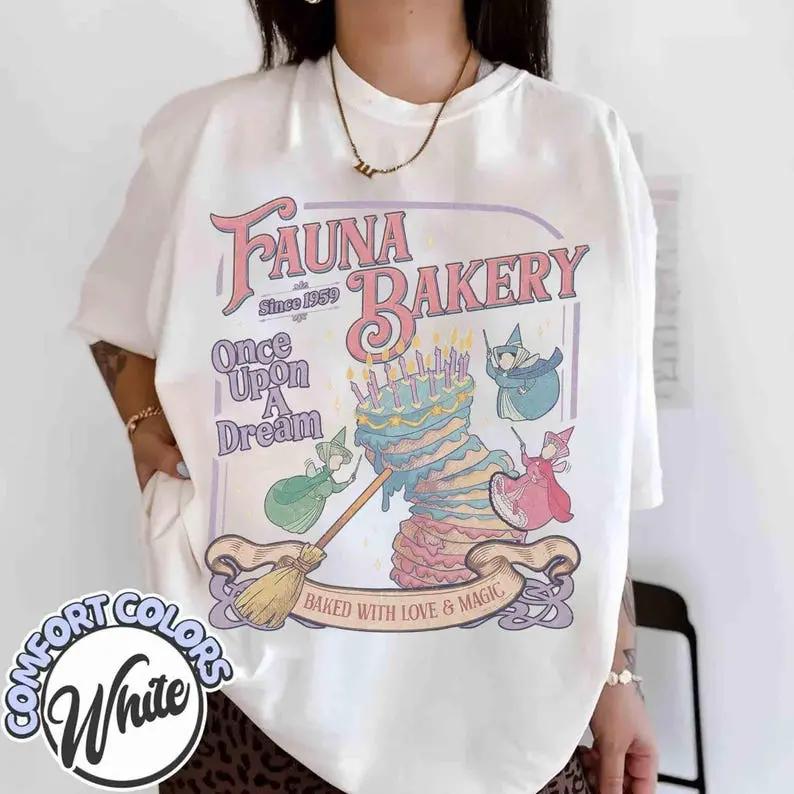 Comfort Colors Fairy Godmother Baking Shirt, Baked With Love And Magic Tee, Retro Princess Cake, Whimsical Trip, Cottagecore Vibes