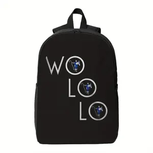 Wo Lo Lo Anime Cartoon Print Backpack - Durable fabric, hand washable, stylish and unisex, suitable for school and travel