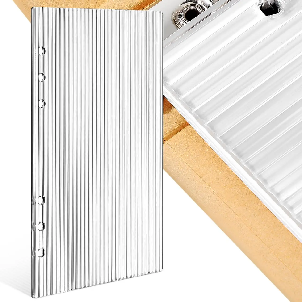 A5 6-Ring Clear Binder Cover Transparent  Notebook Shell Detachable Planner Cover for Travel Journal Budget Binder School Planner 8.26 X 5.90 in