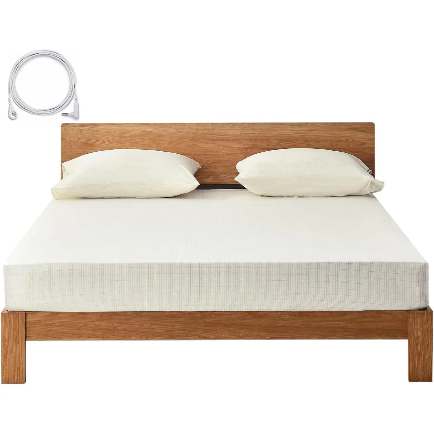 Queen Size Deep Pocket Grounding Sheets 12% Silver Fiber 88% Organic Cotton Fitted Grounded Bed Sheets for Improved Sleep Beige Queen 60"x80"x15"